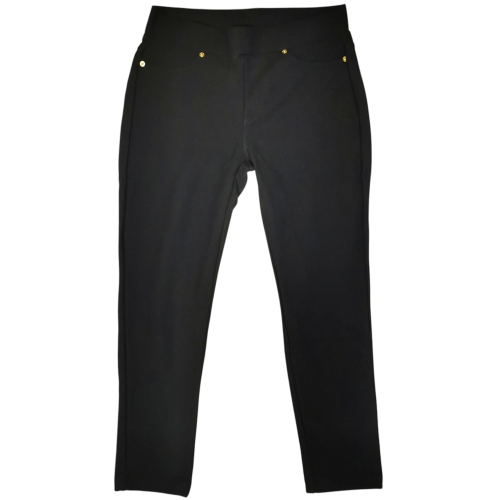 Michael Kors Mid Rise Skinny Fit Stretch Pull On Black Pants - Sz M